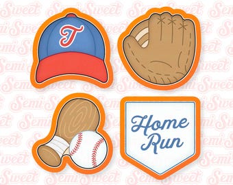Baseball Cookie Cutter Set Sports Cookie Cutter Cute Sporty Cookie Cutter Cute Birthday Gift Cookie Cutter Sports Equipment Cookie Cutter