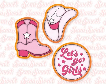 Cowboy Hat & Boot Platter Cookie Cutter Set