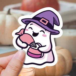 Halloween Ghost Sticker Cute Ghost Sticker Cute Witch Sticker Cute Fall Sticker Spooky Season Sticker Gift For Halloween Cute Sticker