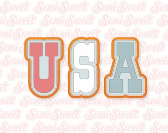 3-Piece Thin USA Cookie Cutter Set