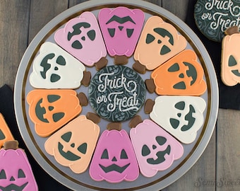 Halloween Cookie Cutter Pumpkin Platter Cookie Cutter Set Jack-o-Lantern Cookie Cutter Halloween Teacher Gift Halloween Party Favors