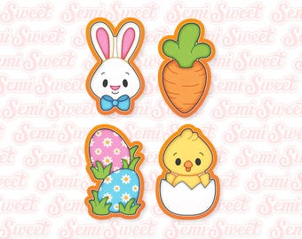 Easter Cookie Cutter Easter Cookie Cutter Easter Bunny Cookie Cutter Easter Egg Carrot Cookie Cutter Tall Set Cute Gift for Easter