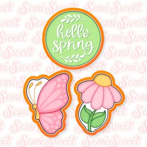 Butterfly Flower Cookie Cutter Butterfly Platter Set Spring Cookie Cutter Floral Cookie Cutter Cute Mother&#39;s Day Gift for Mom