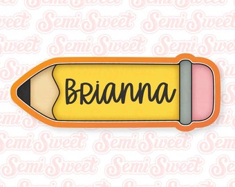Pencil Cookie Cutter Pencil Skinny Long Back to School Cookie Cutter Personalized Student Gift Teacher Appreciation