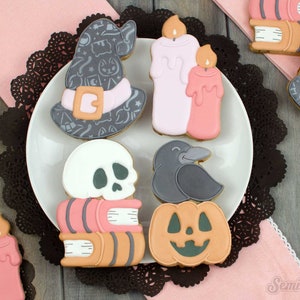Witch Pattern Stencil used on our Witch Kit Cookie Set.
