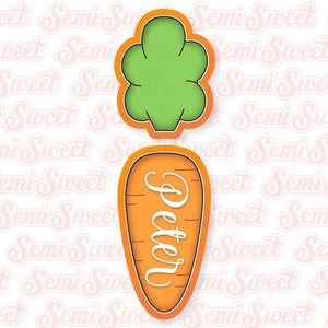 Easter Cookie Cutter Easter Carrot 2-piece Skinny Set Gift for Easter
