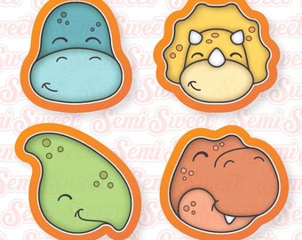 Dinosaur Heads Cookie Cutter Set