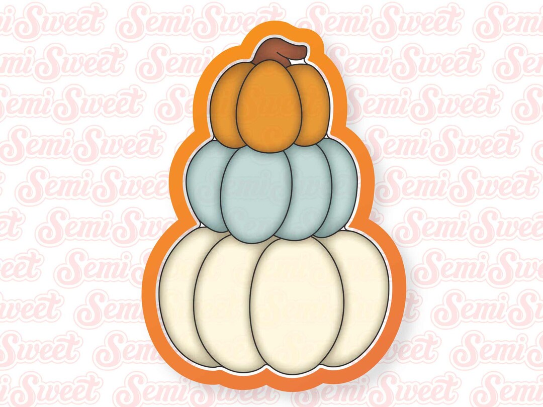 Stacked Pumpkins Cookie Cutter Etsy
