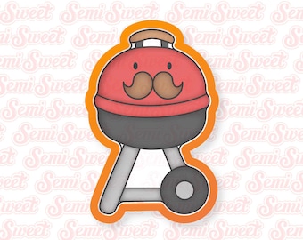 Father's Day Cookie Cutters Thin Barbecue Grill Cookie Cutter BBQ Cookie Cutter Cute Gift for Father's Day Gift for Dad