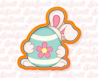 Hiding Easter Bunny with Egg Cookie Cutter Easter Cookie Cutters Easter Egg Cookie Cutter Easter Bunny Cookie Cutter Cute Easter Basket Gift