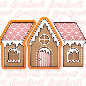 Christmas Cookie Cutter Gingerbread House Cookie Cutter Set 2-Pc Christmas Gift