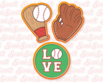 Baseball Cookie Cutter Baseball Glove Cookie Cutter Platter Set Sports Cookie Cutter Team