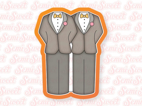 Wedding Cookie Cutter Wedding Grooms Couple Cookie Cutter Gay Wedding
