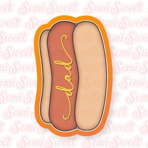 Father&#39;s Day Cookie Cutters Thin Hot Dog Cookie Cutter Hotdog Cookie Cutter Food Cookie Cutter Father&#39;s Day Gift