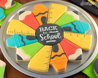 Cortadores de galletas para la vuelta al cole: Juego de bandejas superpuestas para material escolar, PLA impreso en 3D