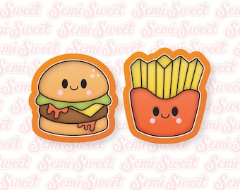 Valentines Cookie Cutter Valentines Burger Cookie Cutter Fries Set We Go Together Like