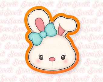 Wide Bunny Girl Head Cookie Cutter Easter Cookie Cutters Easter Bunny Cookie Cutter Cute Gift for Easter Basket