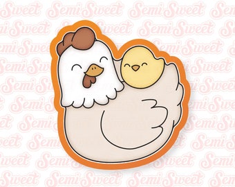 Emporte-pièce mignon pour la fête des mères, maman poule