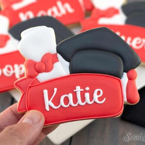 Graduation Cookie Cutter Graduation Cap Diploma Cookie Cutter Banner Personalized Graduation Cookie Cutter image 3