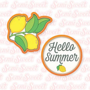 Summer Cookie Cutters Lemon Wreath Platter Cookie Cutter Set Cute Fruit Cookie Cutter Lemon Cookie Cutter