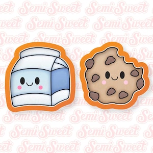 Valentines Cookie Cutter Valentines Milk and Cookies Cookie Cutter Set Cute Gift We Go Together Like