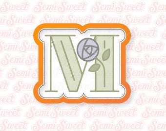 Mother's Day Cookie Cutter Floral M Letter Cookie Cutter M Cookie Cutter Cute Gift for Mother's Day Gift for Mom