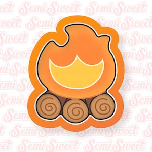 Summer Cookie Cutters Campfire Cookie Cutter Fire Cookie Cutter Cute Outdoorsy Cookie Cutter Nature Cookie Cutter Camping Cookie Cutter