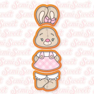 Easter Cookie Cutter Bunny Girl Easter Cookie Cutter Set Stackable Bunny Easter Gift