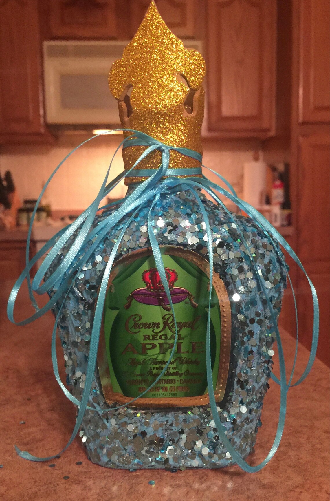 Glitter Liquor Bottle Color and Bottle Type available upon Etsy