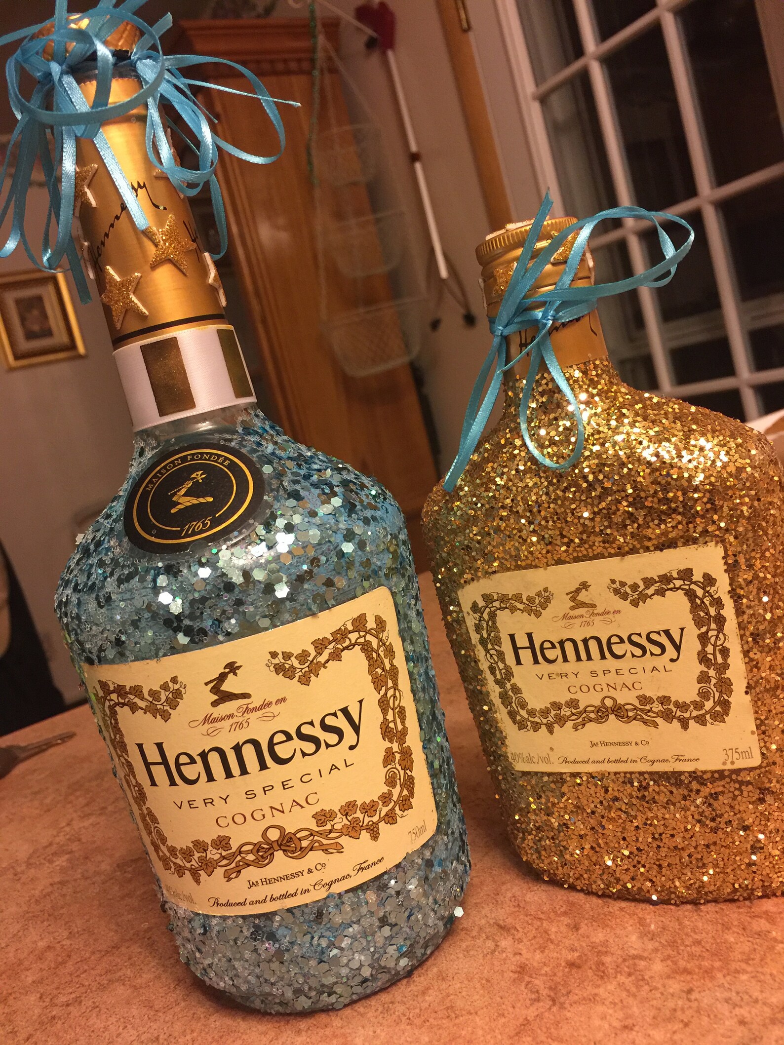 Glitter Liquor Bottle Color and Bottle Type available upon Etsy