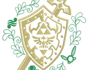 Felpa con cappuccio unisex con stampa a colori della spada del maestro ricamata