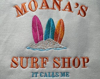 Felpa con cappuccio unisex ricamata Surf Shop