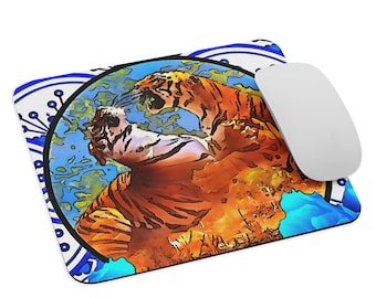 Tiger Art-muismat: romantisch katachtig ontwerp