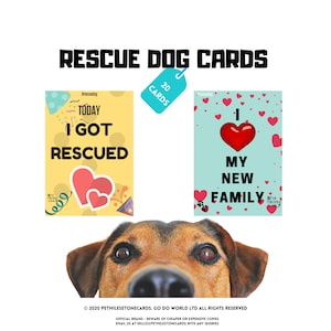 RESCUE DOGS Milestone Cards - 20 Designs - Gratis levering!