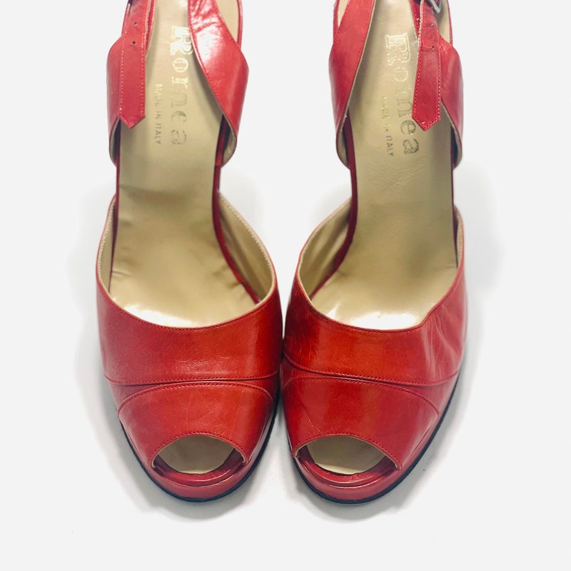 Vintage Italian Leather Stiletto Boots (8.5)