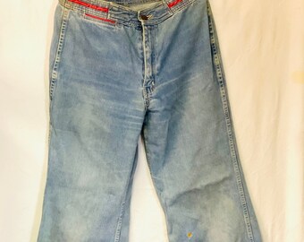 1970's Viceroy Ladies Distressed Bellbottom Jeans