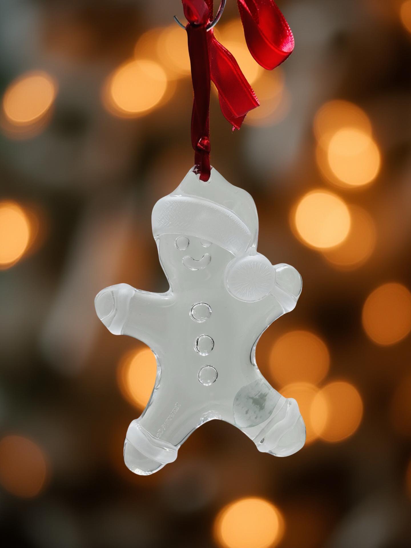 ティファニー　man Ornament Tiffany and Co. Crystal Gingerbread Man Christmas Tree Ornament - Etsy