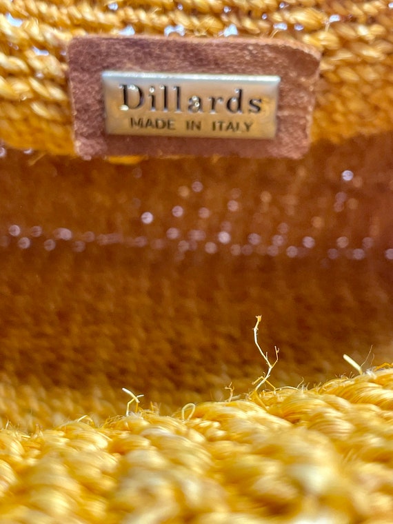 Vtg Italian Dillard's Woven Sisal HandBag - image 4