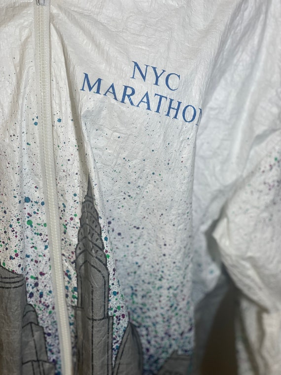 Vintage (Rare) NYC Tyvek Marathon Jacket/Twin Tow… - image 2