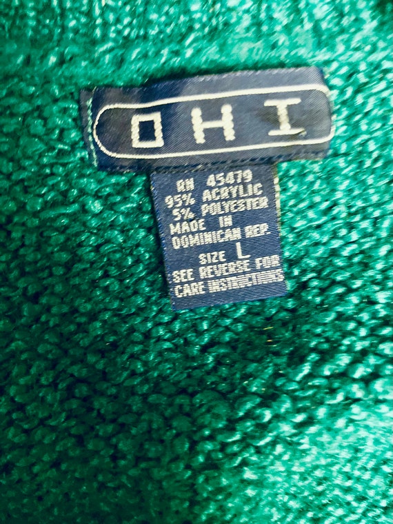 OHI Vtg Teal and Black Sweater Vest - image 5