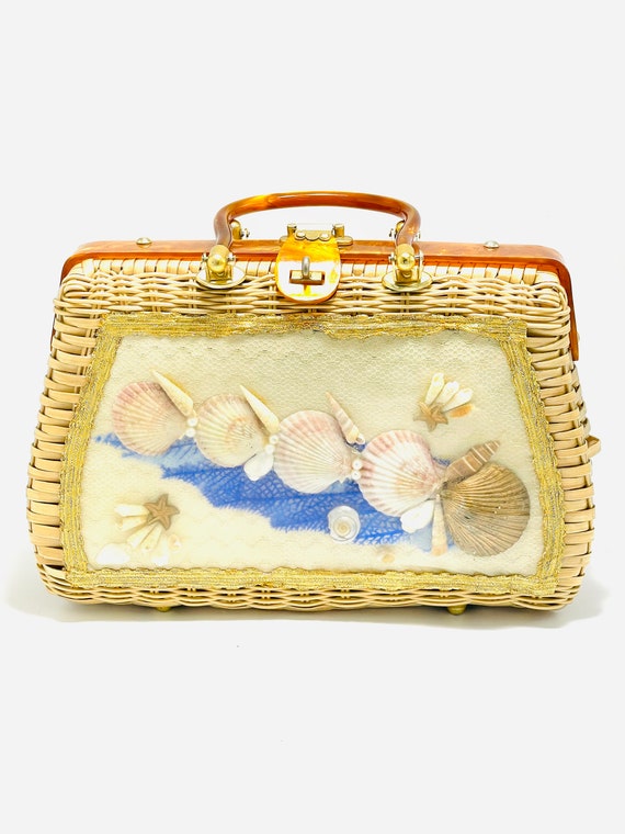 Bouteille en scoubidou jaune pâle années 50/60