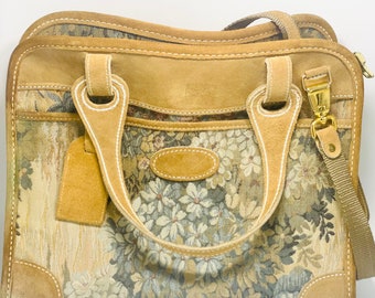 Vintage French Luggage Company Tapestry (Louis Vuitton) Locking Carry On Bag