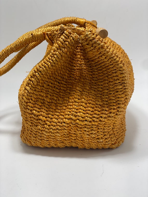 Vtg Italian Dillard's Woven Sisal HandBag - image 3