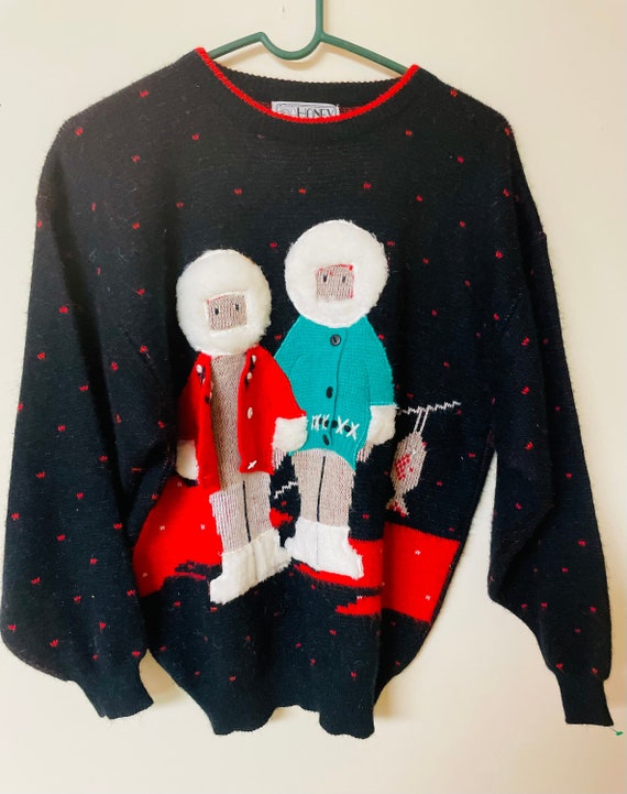 Vintage Winter Holiday Sweater by Honey