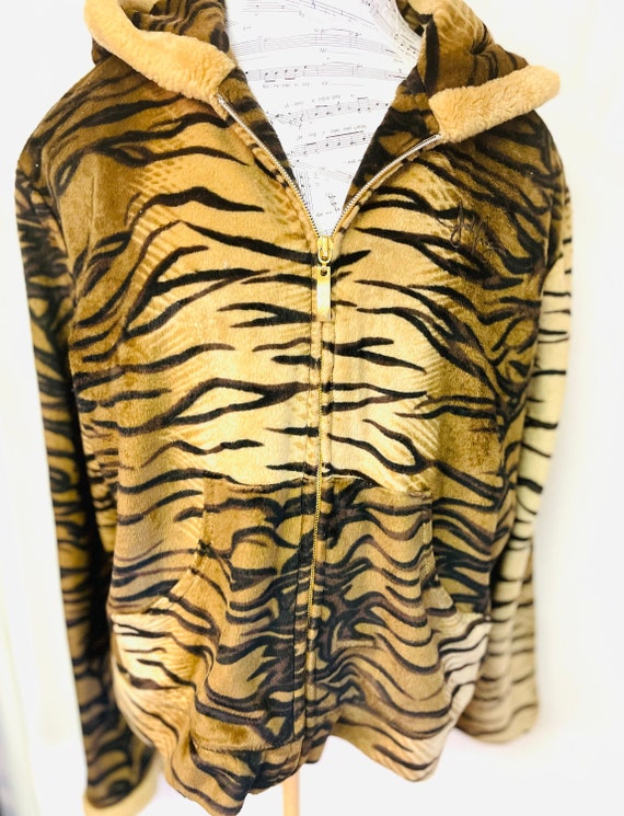 1990's Jordan Craig Tiger Print Hoodie.