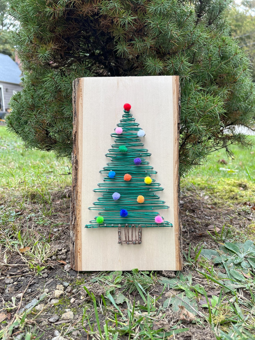 Christmas Tree String Art Cute Christmas Tree Art Seasonal Decor Fun