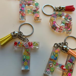 Letter Resin Keychains | Monogram Resin | Letter Keychain
