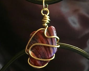 Wire Wrapped Shell pendant