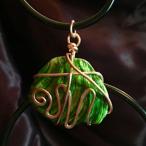 Wire Wrapped Shell Pendant image 1