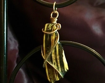 Wire Wrapped Shell Pendant